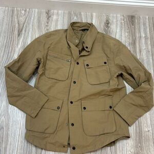 Five four beige button down jacket men